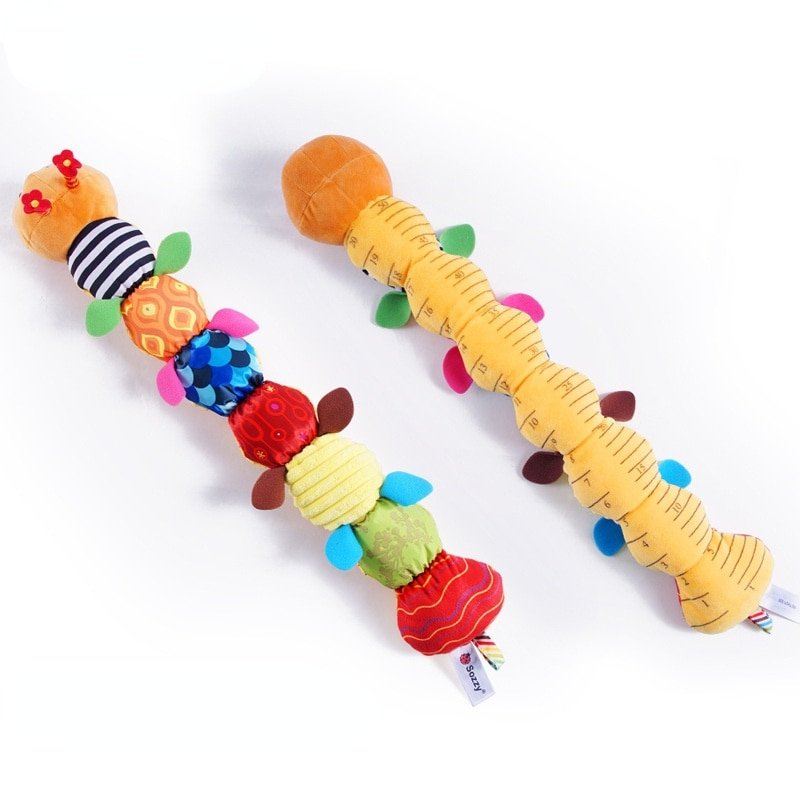 Jouet musical en peluche chenille