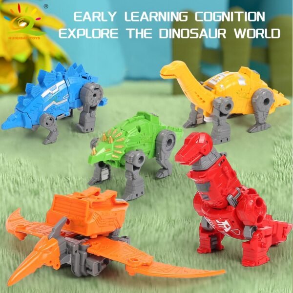 Set de Dinosaures Robots Transformables 5 en 1 - 4