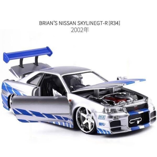 Modèle de Voiture Nissan GTR R34 Skyline 1:24 - 4