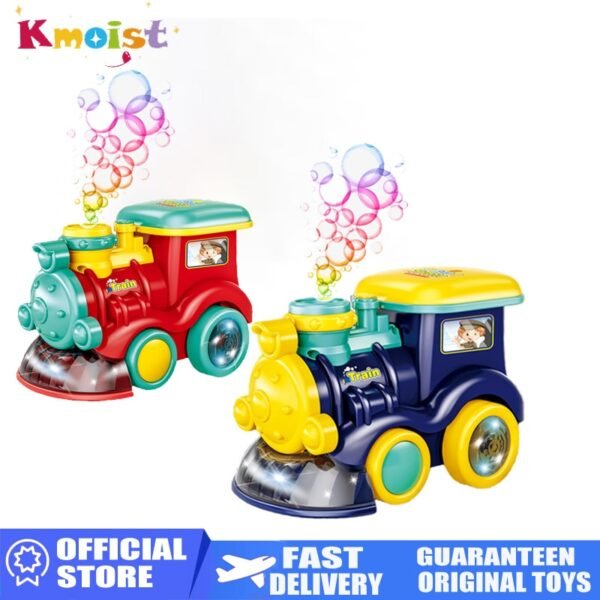Train électrique faisant des bulles avec lumière et son