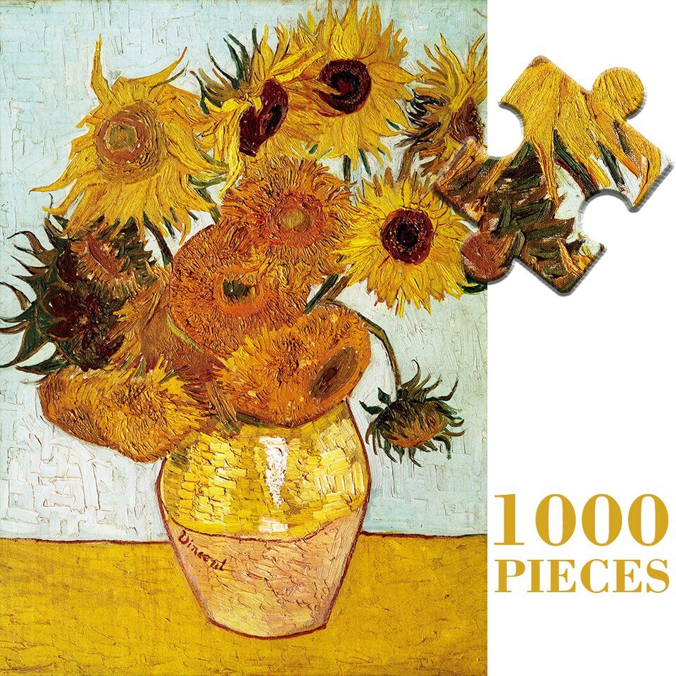 Puzzle 1000 pièces "Tournesols de Van Gogh"