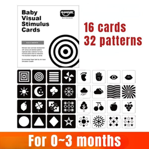 Cartes de stimulation visuelle pour bébé - 8