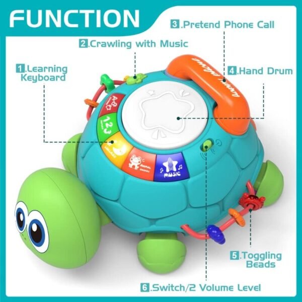 Tortue musicale éducative pour bébés - 3