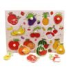 Puzzle en Bois Animaux et Fruits