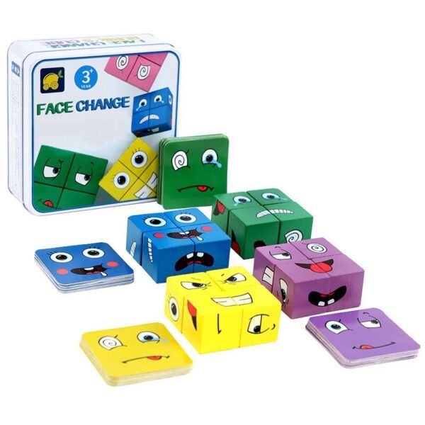 Jeu de blocs à visages changeants - 2