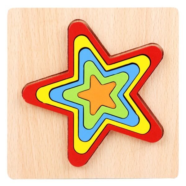 Puzzle de formes en bois - 14