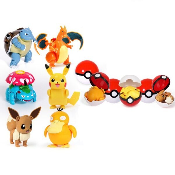 Lot de Poke Balls transformables - 6