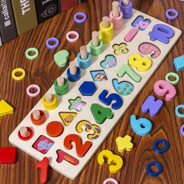Jouet en bois Montessori de mathématiques et pêche - 16
