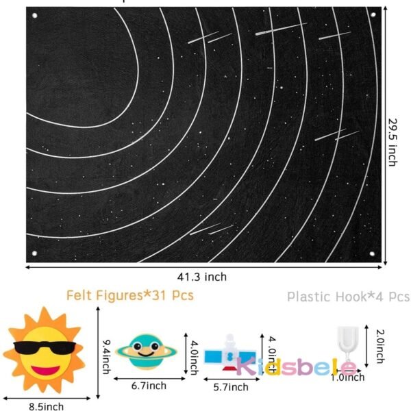 Tapis de jeu système solaire en feutre - 6