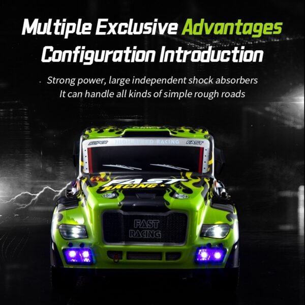 Voiture 4WD télécommandée avec lumières LED - 6