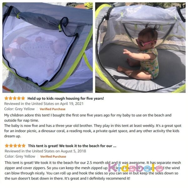 Tente de Voyage pour Bébé avec Protection Solaire - 4
