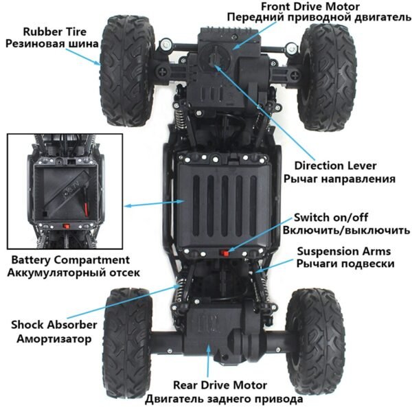 Voiture Tout-Terrain Télécommandée 4x4 - 18