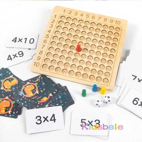 Tableau de multiplication en bois - 6