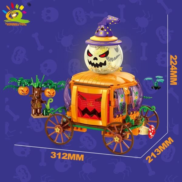 Ensemble de construction thème Halloween avec citrouilles et crânes - 4