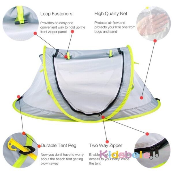 Tente de Voyage pour Bébé avec Protection Solaire - 3