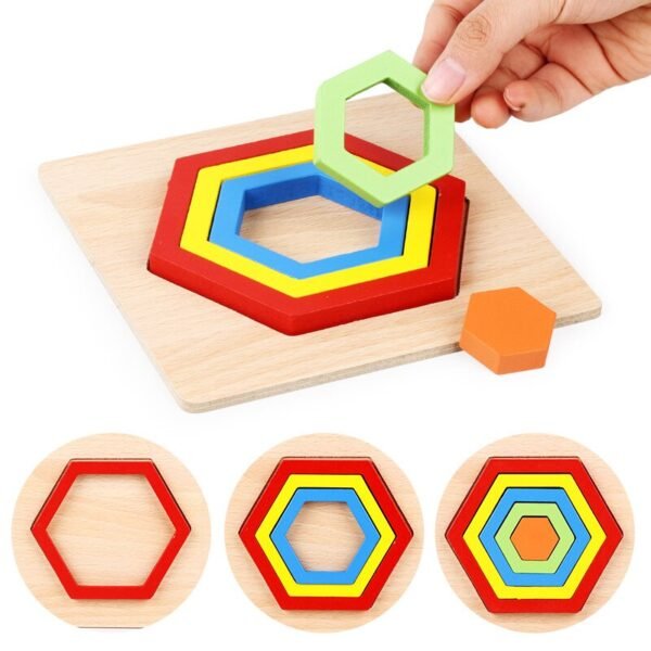 Puzzle de formes en bois - 15