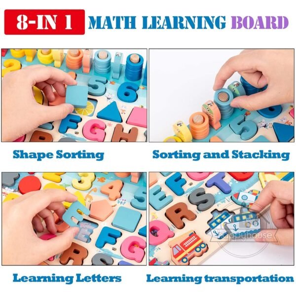 Jouet en bois Montessori de mathématiques et pêche - 27