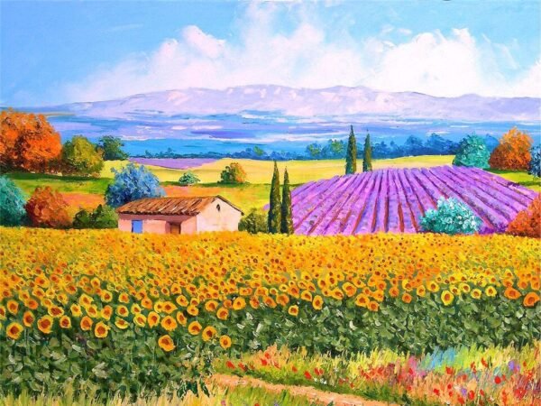 Puzzle 500 pièces "Paysage à l'huile" - 6