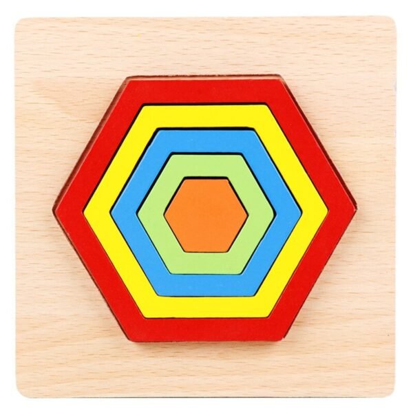 Puzzle de formes en bois - 6