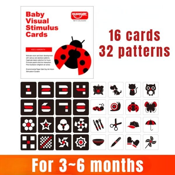Cartes de stimulation visuelle pour bébé - 4