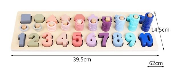 Jouet en bois Montessori de mathématiques et pêche - 20