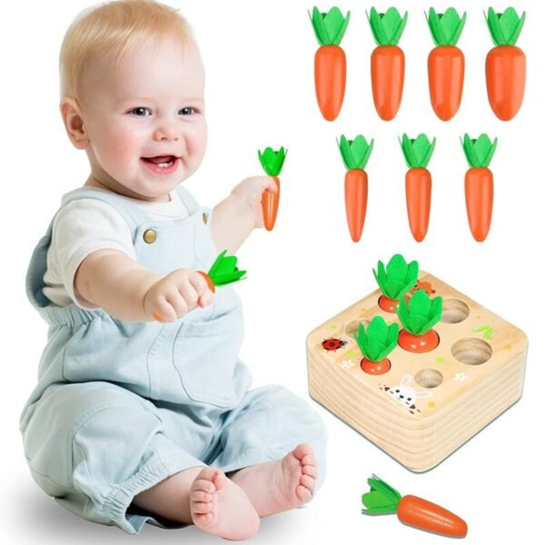 Jeu d'empilage de carottes en bois - 6
