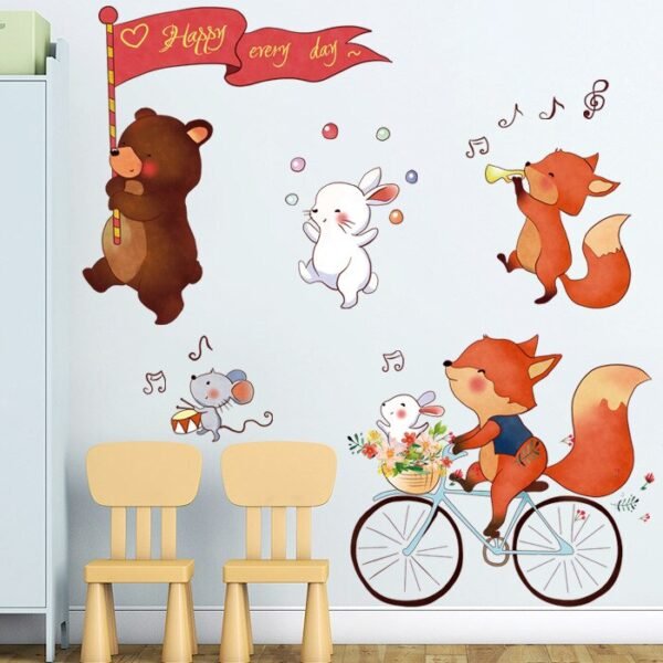 Sticker Mural Animaux Cartoon - 5
