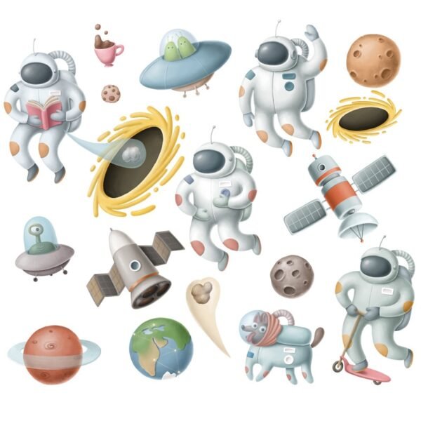 Autocollant Mural Univers Spatial - 4