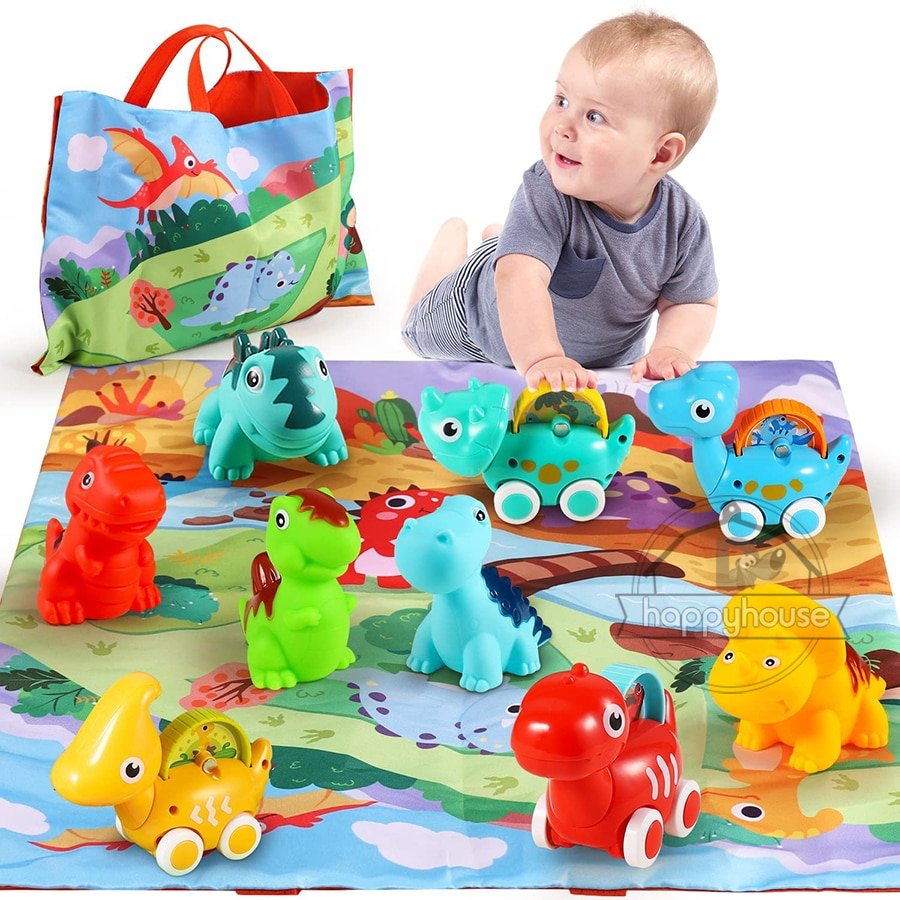 Ensemble de Dinosaures avec Tapis de Jeu