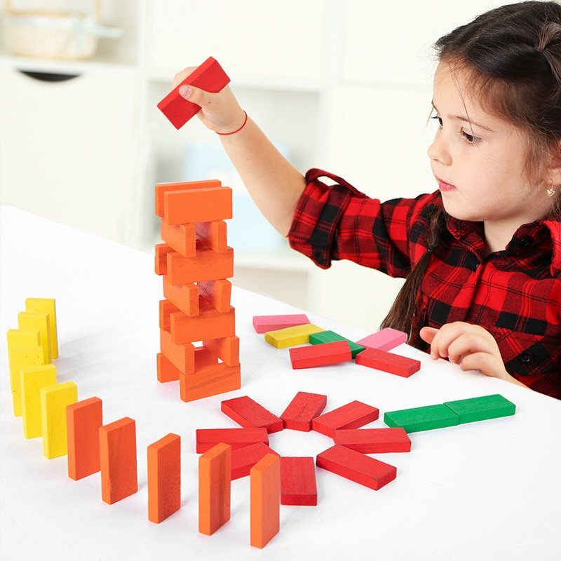 Domino en Bois Arc-en-ciel (120 pièces)