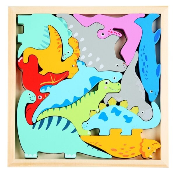 Puzzle 3D en Bois Animaux et Véhicules - 10
