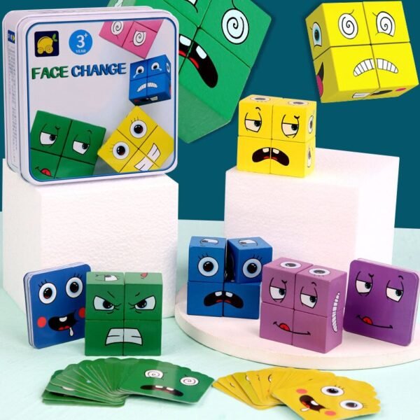 Jeu de blocs à visages changeants - 1