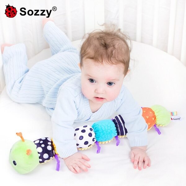 Jouet musical en peluche chenille - 5
