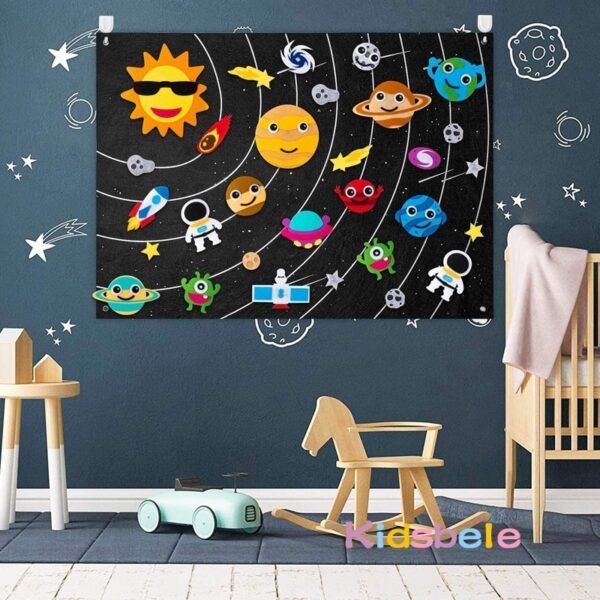 Tapis de jeu système solaire en feutre - 5