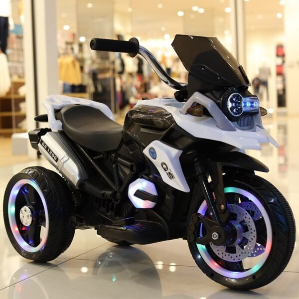 Moto tricycle électrique pour enfants avec roues lumineuses - 5