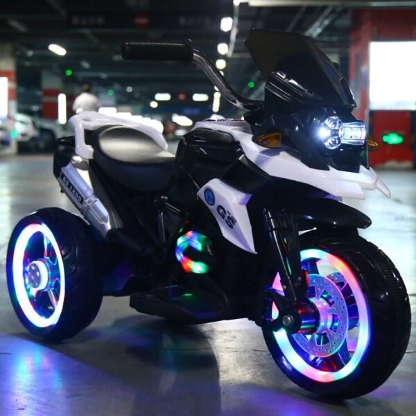 Moto tricycle électrique pour enfants avec roues lumineuses - 3
