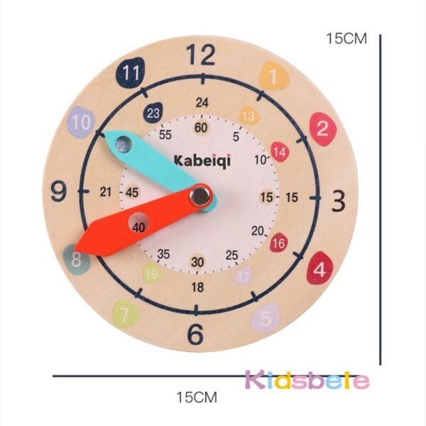 Horloge d'apprentissage en bois - 4