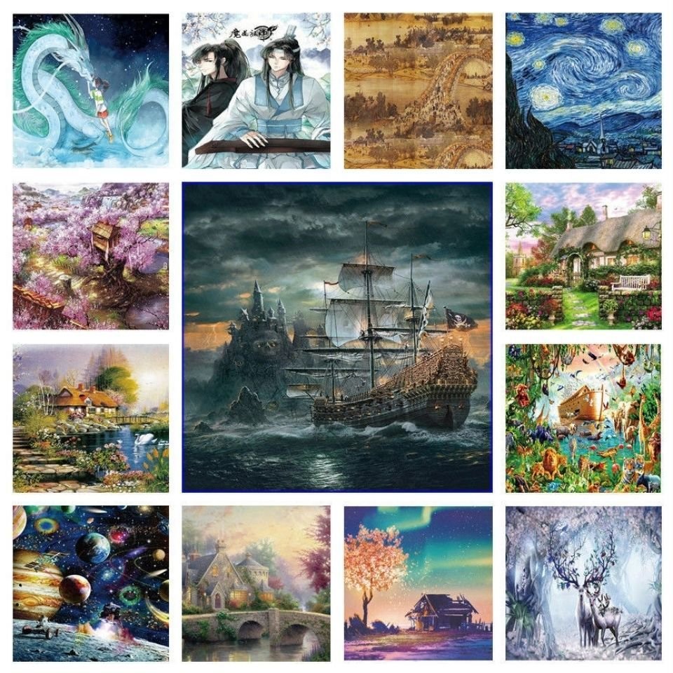 Puzzle 1000 pièces "Paysage célèbre"