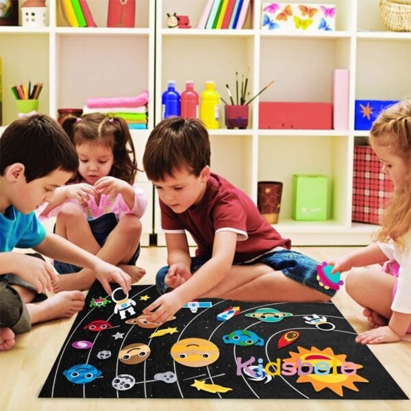 Tapis de jeu système solaire en feutre - 4