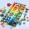 Jouet en bois Montessori de mathématiques et pêche