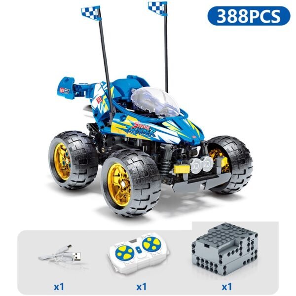 Voiture de Course Radiocommandée en Blocs à Assembler - 7