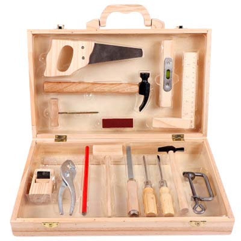 Boîte d'Outils en Bois pour Enfants