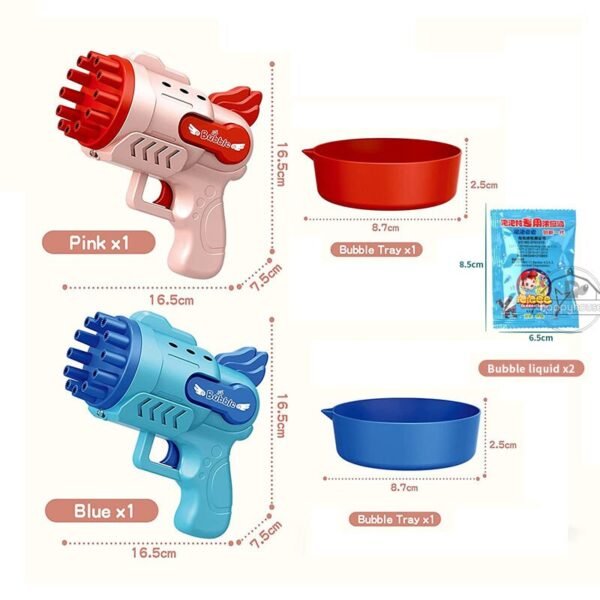 Pistolet à Bulles Gatling avec Lumière - 4