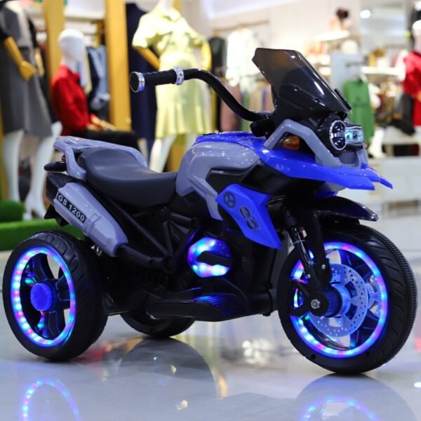 Moto tricycle électrique pour enfants avec roues lumineuses - 6