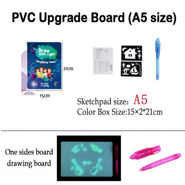 Tablette de dessin lumineuse pour enfants - 7