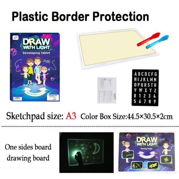 Tablette de dessin lumineuse pour enfants - 3